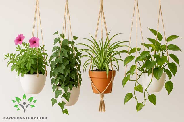 Cách trồng và bố trí cây chậu treo