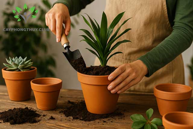 Trồng và chăm sóc cây trong chậu đất nung